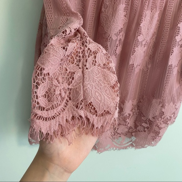 Soho pink mesh floral blouse Size XS - Picture 6 of 16